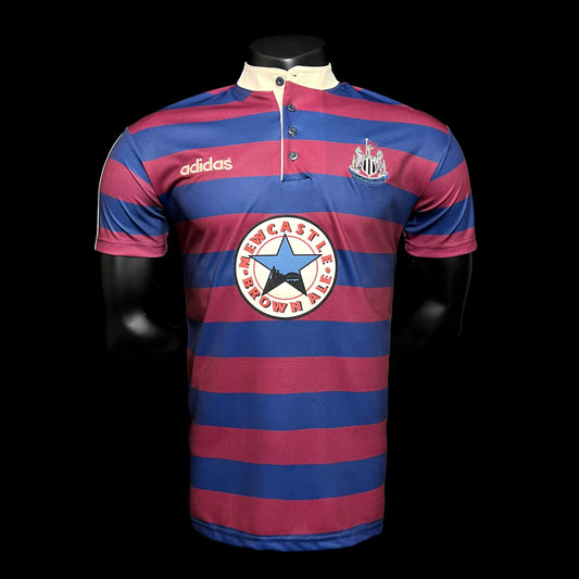 Retro 95-97 Newcastle United Away Red and Blue