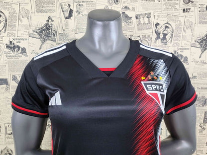 2023/24 Sao Paulo 2 Women Away Black Soccer Jersey