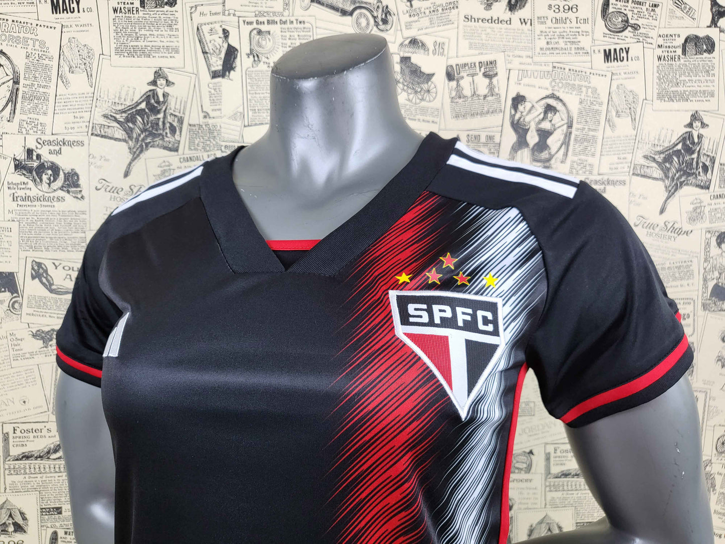 2023/24 Sao Paulo 2 Women Away Black Soccer Jersey