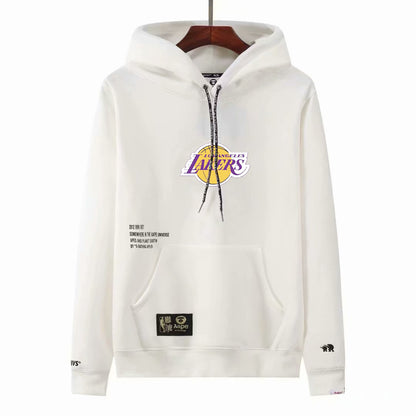 Suéter NBA Lakers blanco con morado de algodón S-2XL