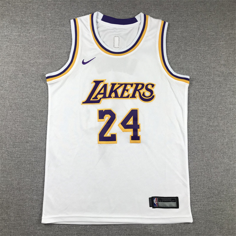 Los Angeles Lakers 24 White cuello redondo - NBA Jersey S-2XL