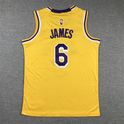 Los Angeles Lakers 6 Yellow cuello redondo - NBA Jersey S-2XL