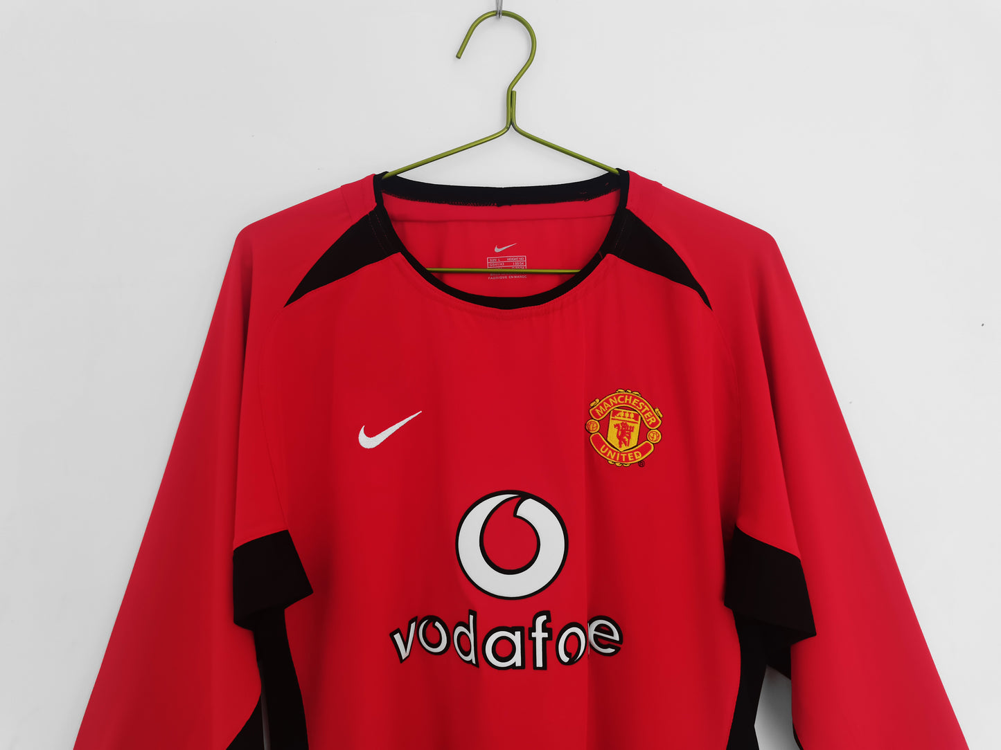 Long 2002/04 Man United Home Red and Black