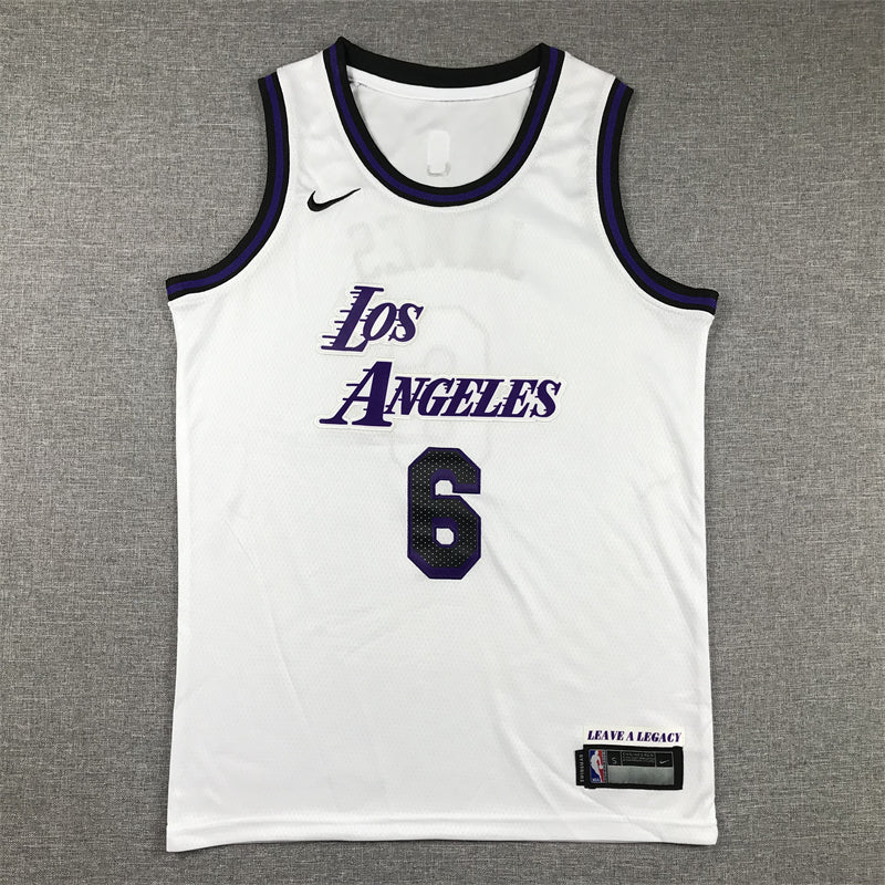 Los Angeles Lakers 6 White City Edition - NBA Jersey S-2XL