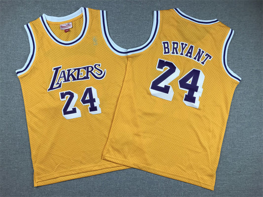 Los Angeles Lakers 24 Yellow Gold Vintage Label - NBA Jersey S-2XL