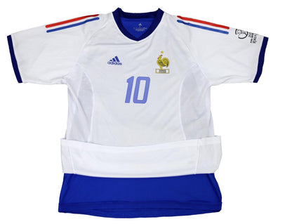 Retro Francia 2002 Away White Double Layer