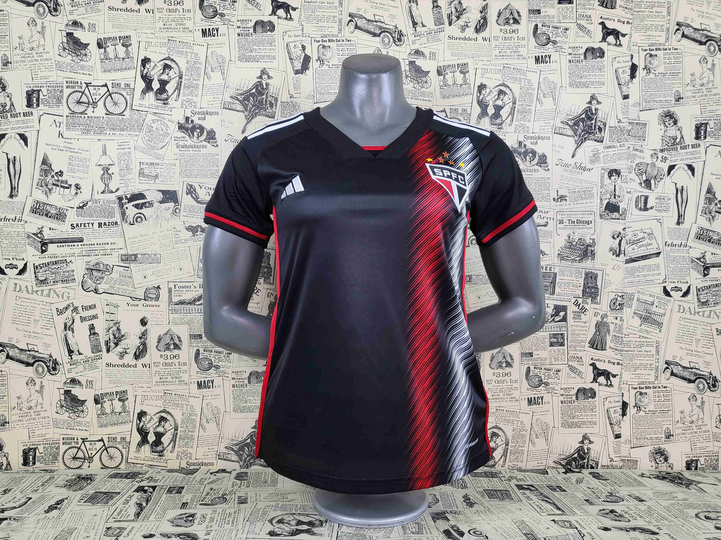 2023/24 Sao Paulo 2 Women Away Black Soccer Jersey