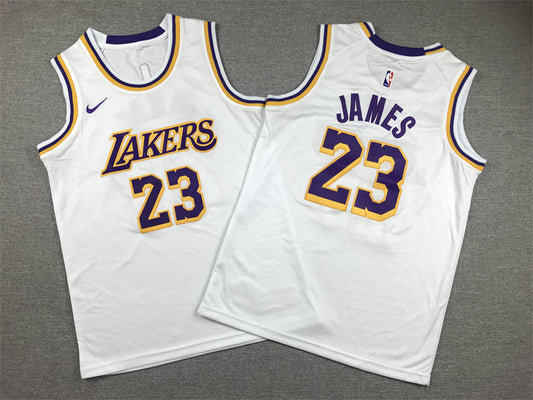 Los Angeles Lakers 23 White cuello redondo - NBA Jersey S-2XL