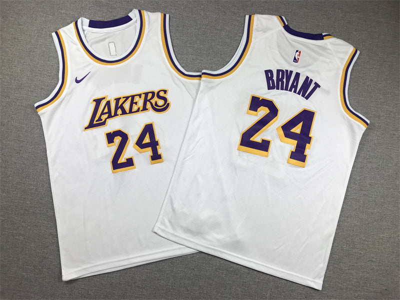 Los Angeles Lakers 24 White cuello redondo - NBA Jersey S-2XL