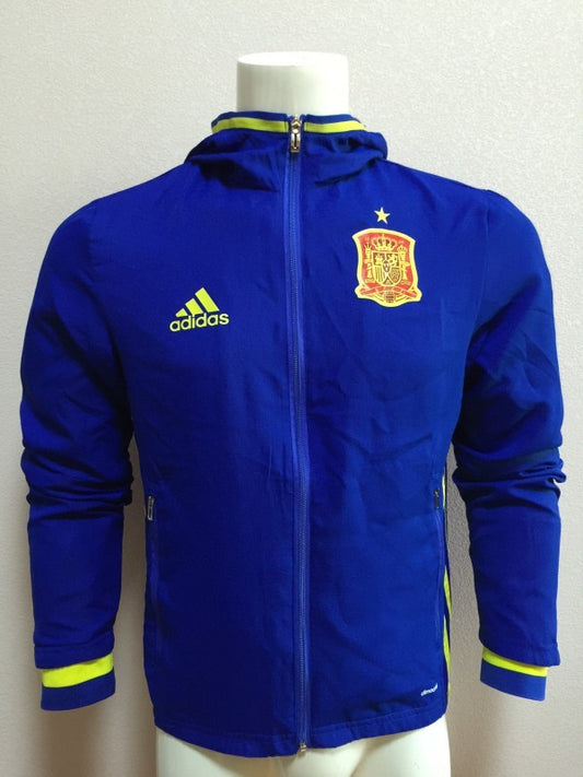 Retro 2016 España Euro Cup Blue Hoodie Jacket