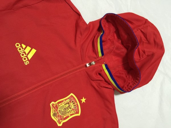 Retro 2016 España Euro Cup Red Hoodie Jacket