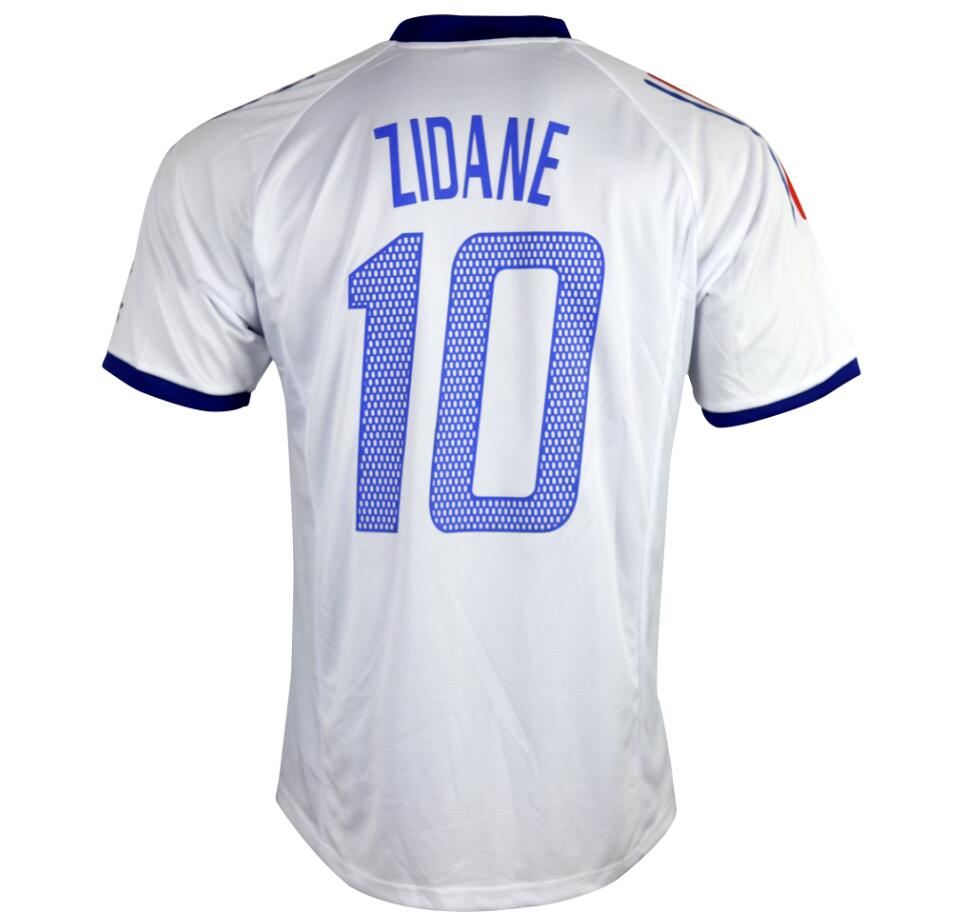 Retro Francia 2002 Away White Double Layer