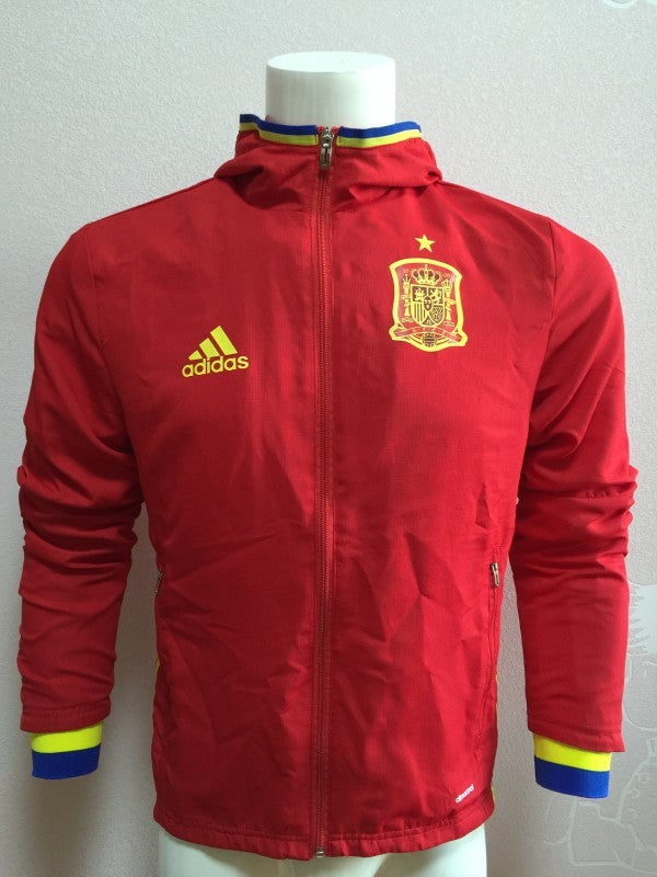 Retro 2016 España Euro Cup Red Hoodie Jacket