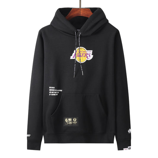 Suéter NBA Lakers negra de algodón S-2XL