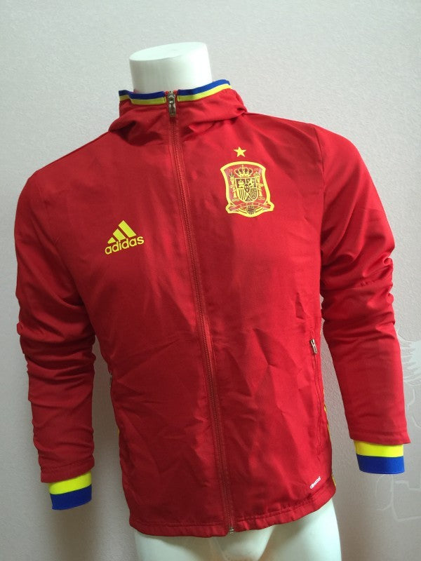 Retro 2016 España Euro Cup Red Hoodie Jacket