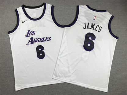 Los Angeles Lakers 6 White City Edition - NBA Jersey S-2XL