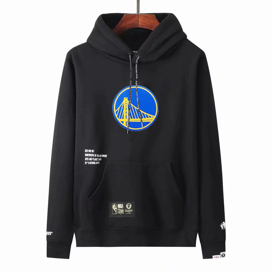 Suéter NBA Warriors negro de algodón S-2XL