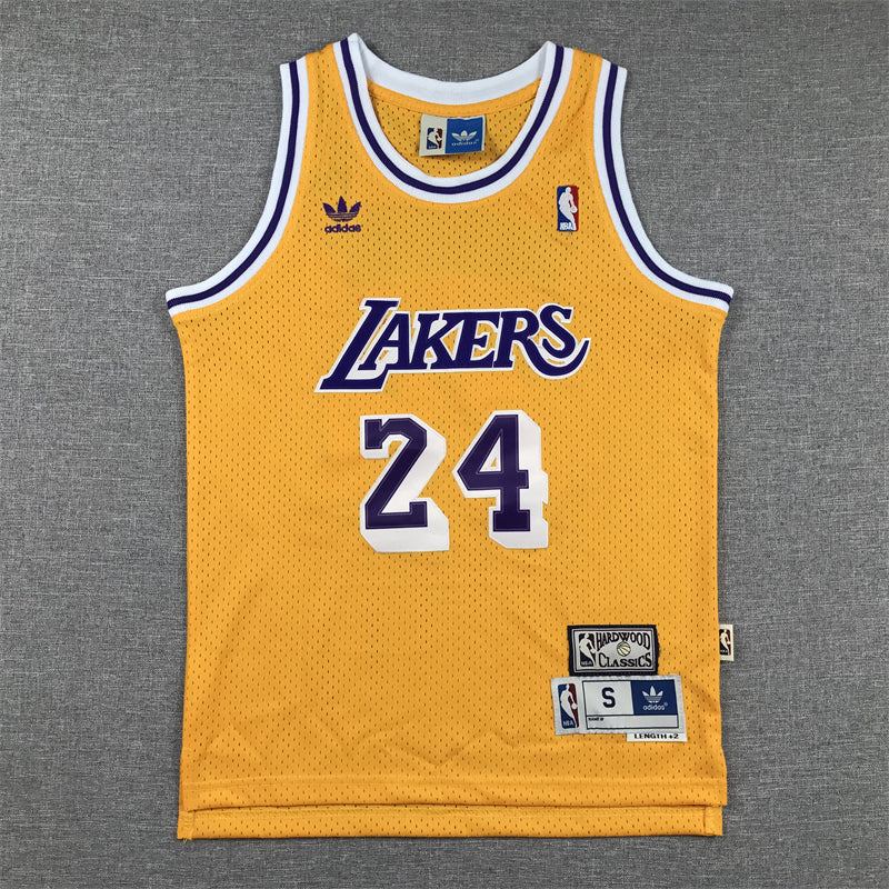 Los Angeles Lakers 24 Yellow cuello redondo - NBA Jersey S-2XL