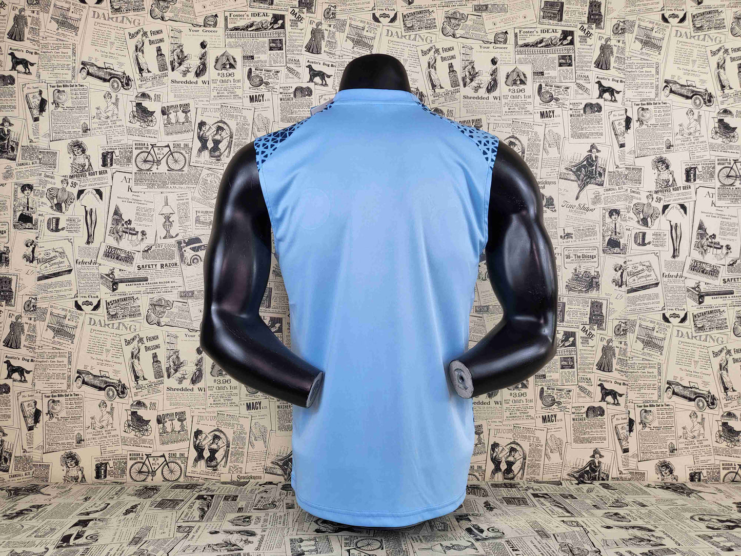 23/24 Manchester City Blue Training Jersey Vest Soccer Jersey