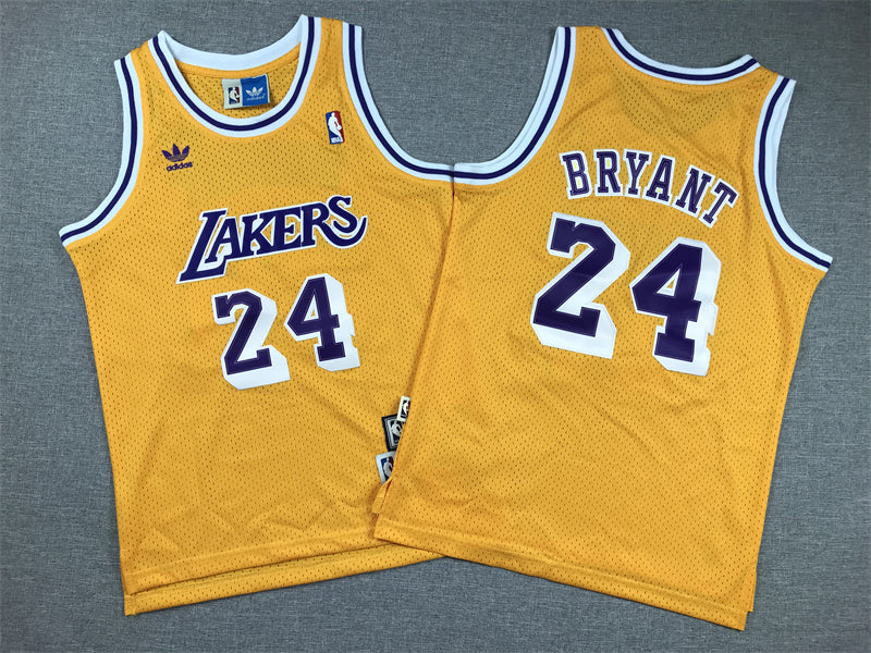 Los Angeles Lakers 24 Yellow cuello redondo - NBA Jersey S-2XL