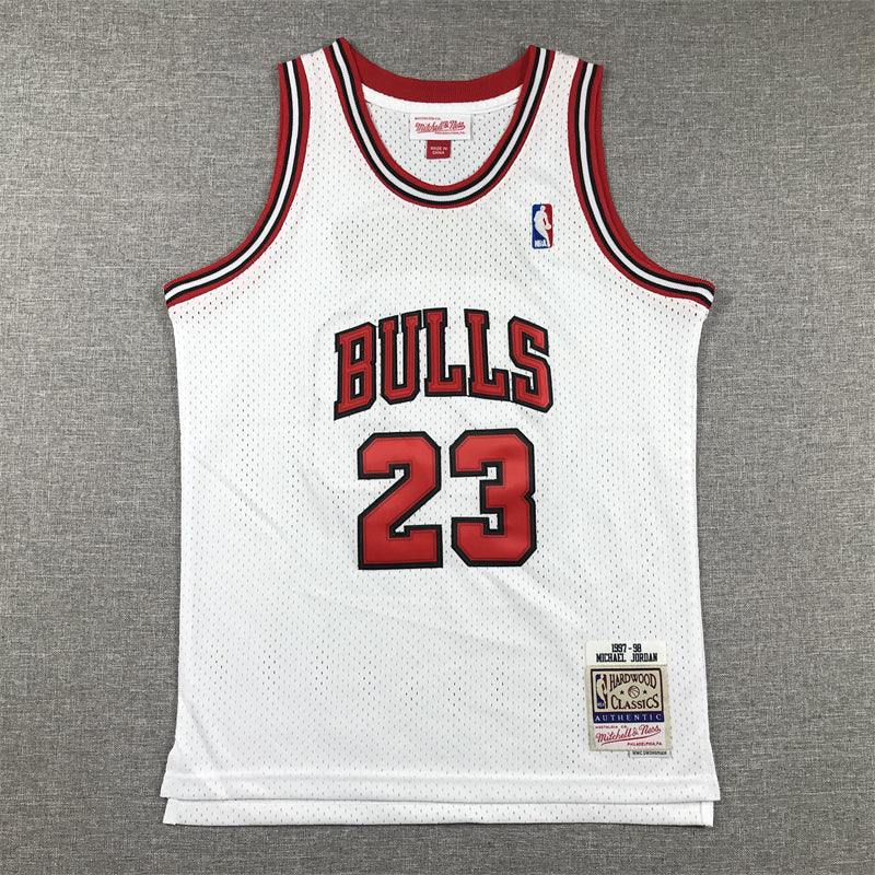 Chicago Bulls 23 White Vintage Label - NBA Jersey S-2XL