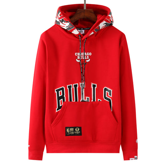 Suéter NBA Chicago Bulls rojo de algodón S-2XL